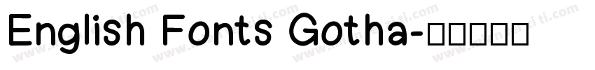 English Fonts Gotha字体转换